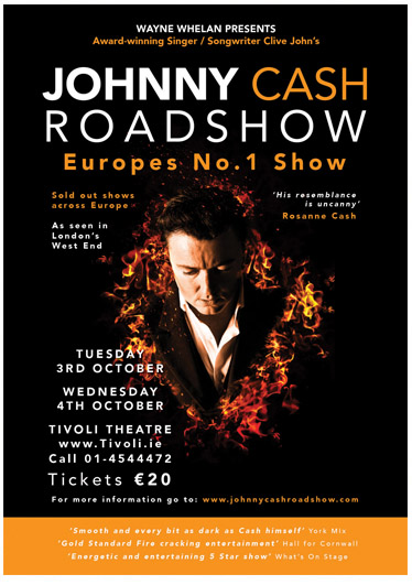 Poster Design For Johnny Cash Roadshow Tivoli Theatre