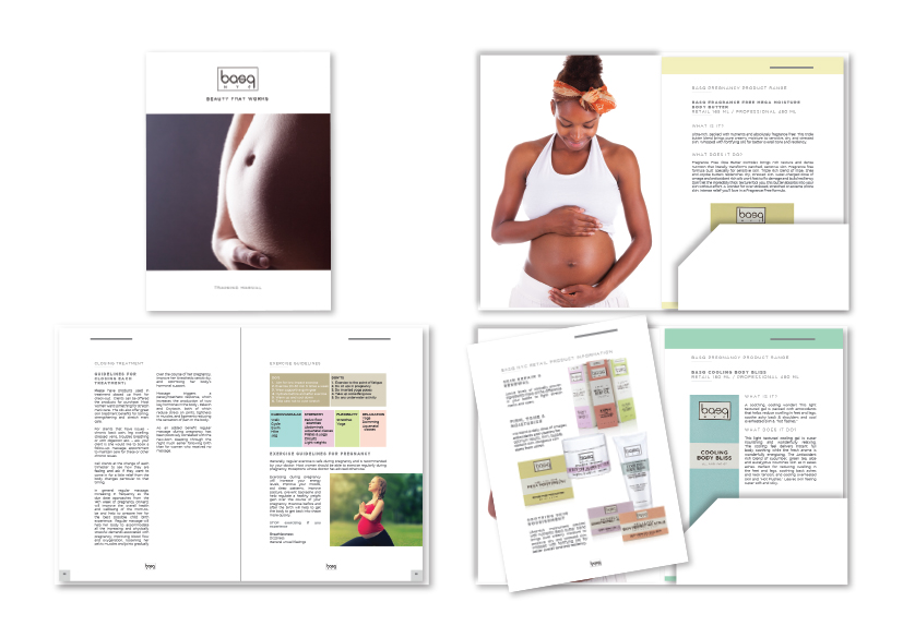 Brochure Design with pocket for BASQ pregnancy products