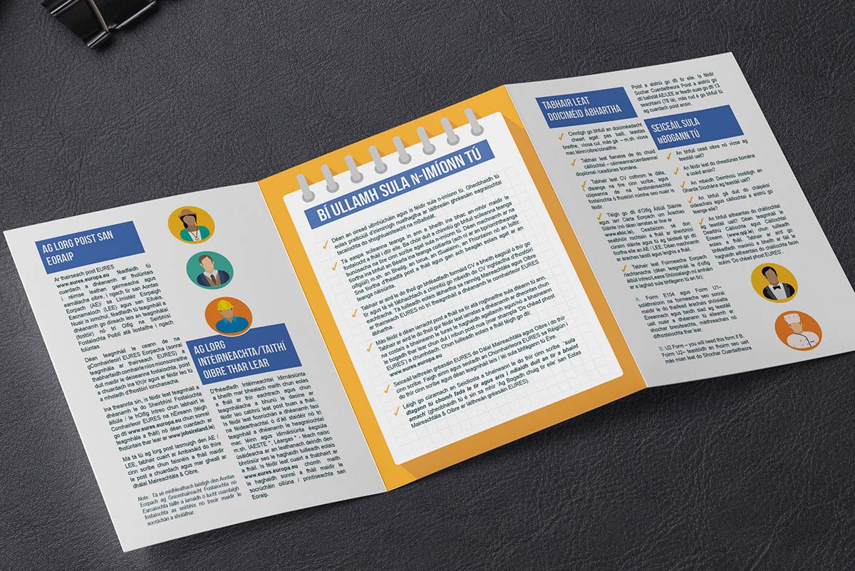 Tri Fold Brochure Design Dublin EURES